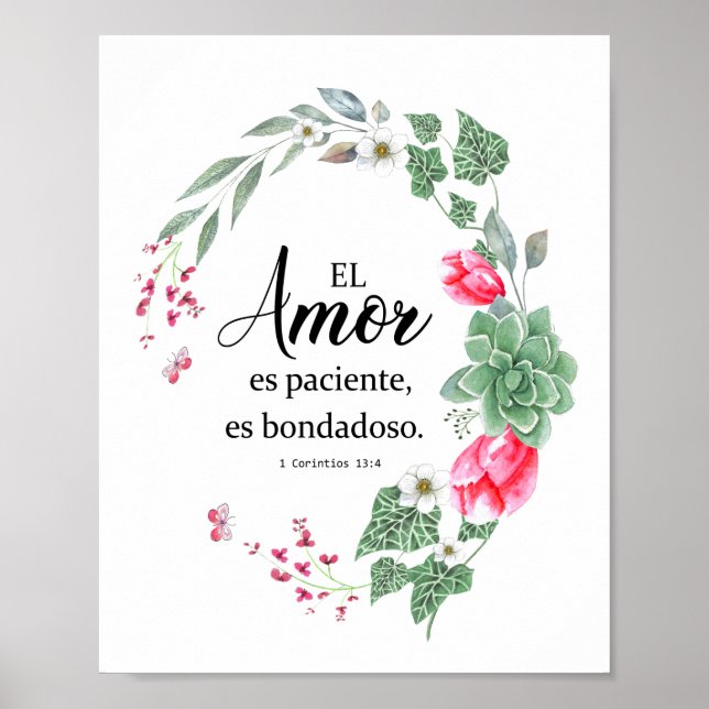 El amor es paciente Póster (Frente)