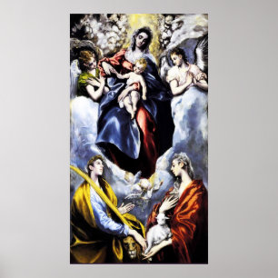 El Greco o poster do Virgin e da criança