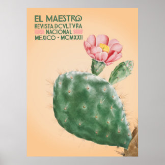 El Maestro Cactus Impressão | Arte Botânica Mexica