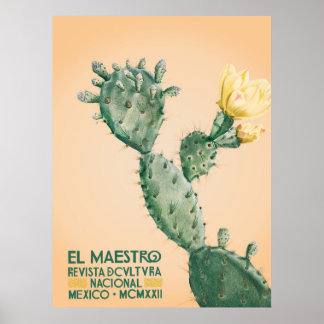 El Maestro Cactus Impressão | Arte Botânica Mexica
