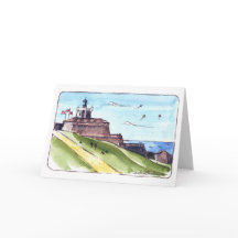 El Morro - San Juan, Porto Rico Cartão Dobrado