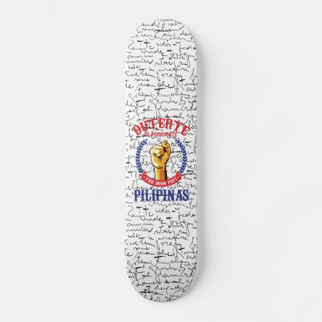 EL Presidente de Duterte o skate do Iron Fist (Frente)