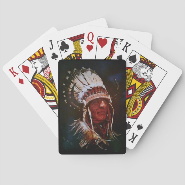 "El Reno Chief" Cartas Clássicas de Baralho (Verso)