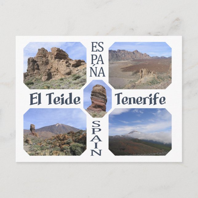 El Teide, cartão postal personalizado do Tenerife (Frente)