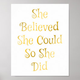 Ela Acreditava Que Podia Fazer Poster De Citação M