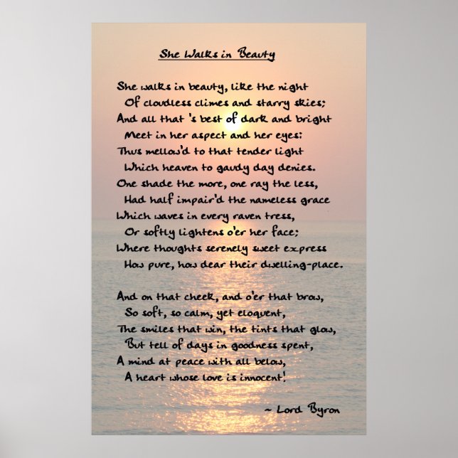 "Ela caminha de beleza" Impressão (Frente)