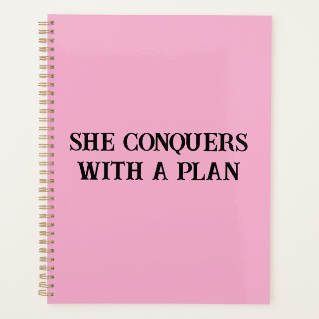 Ela Conquista Um Planejador Motivacional Plano (Frente)