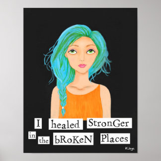 Ela Curou Mais Forte - Impressão de Arte Fina Insp