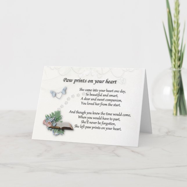 Ela deixou pegadas no seu cartão de compaixão card (Frente)