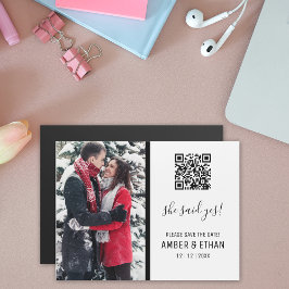 Ela disse que sim! Código QR Modelo de Foto Salvar