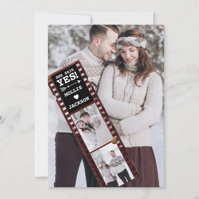 Ela Disse Sim 3 Anúncio do Noivado Fotográfico (Frente)