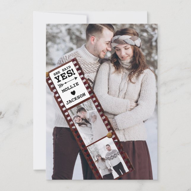 Ela Disse Sim 3 Anúncio do Noivado Fotográfico (Frente)