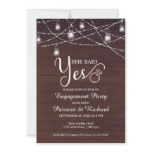 Ela Disse Sim Convite De Festa de noivado Russo