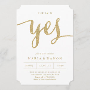 Ela Disse Sim Convite Festa de noivado
