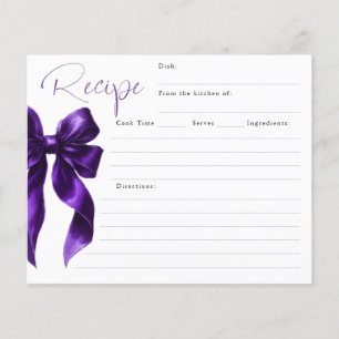 Ela é Casando de Cartão de Receita de Arco Roxo