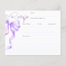 Ela é Casando de Cartão de Receita de Arco Roxo