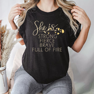 Ela É Cheio De Camiseta De Fogo, Inspiração Femini
