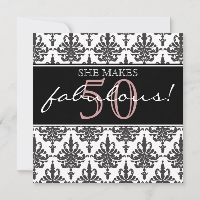 Ela é fabulosa! Convite de aniversário (Frente)