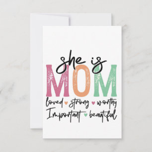 Ela é mãe: amada, forte, digna, importante, Beau