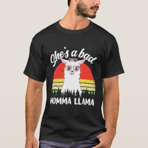 Ela é uma camiseta de mamãe lhama ruim