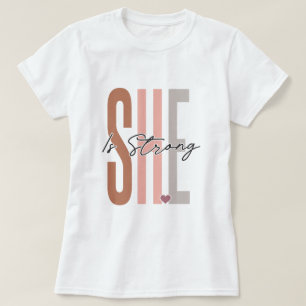 Ela É Uma Forte Design de T-shirt Inspiracional