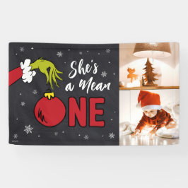 Ela é uma Malvada | Aniversário Grinch Quadro Negr