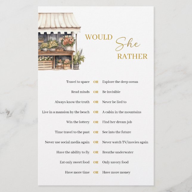 Ela está fora do mercado Ela iria Preferencialment (Frente)