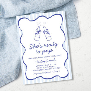 Ela Está Pronta Para Estourar Convite de Chá de Be