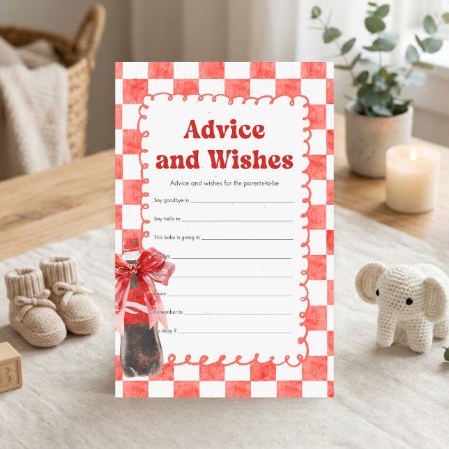 Ela Está Pronta para Nascer Jogo de Conselhos e De (She's Ready to Pop Cola Baby Shower Advice and Wishes Game)