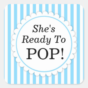 Ela está pronta para o adesivo Pop Square - Stripe