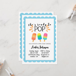 Ela está pronta para o convite para Chá de fraldas