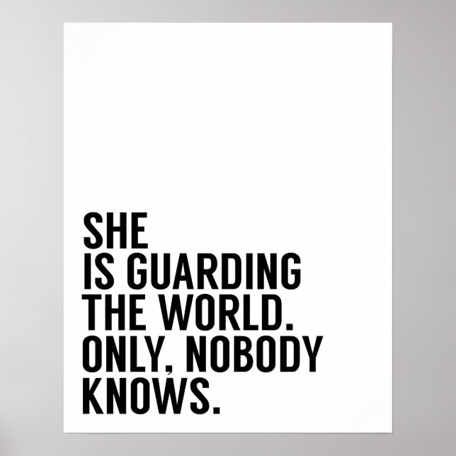 Ela está protegendo o Poster mundial (Frente)