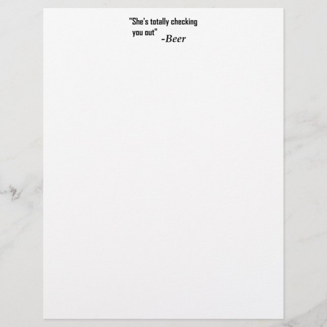 "Ela está te checando" - Cerveja (Frente)