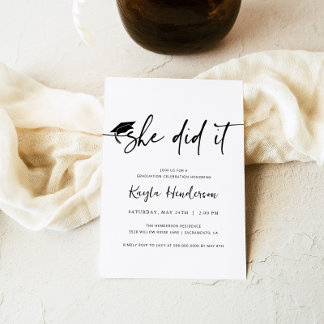 Ela Fez Um Convite De Graduação