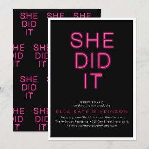 Ela Fez Um Convite Festa de formatura