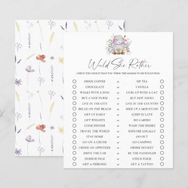 Ela gostaria de jogar Preferencialmente? (Frente/Verso)