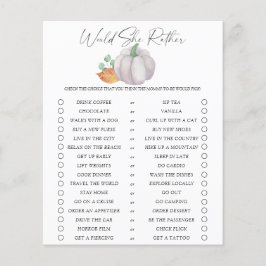 Ela gostaria de jogar Preferencialmente - Abóbora