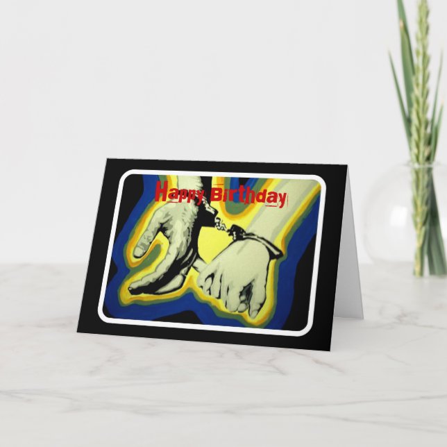 'Ela morde seu lábio' Cartão de Aniversário (Frente)