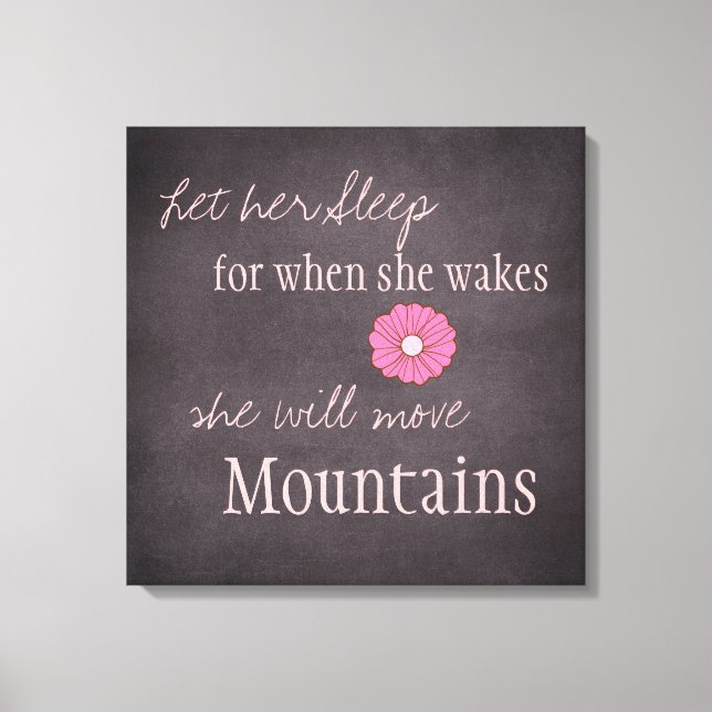 Ela Mover Montanhas Canvas Imprimir (Frente)