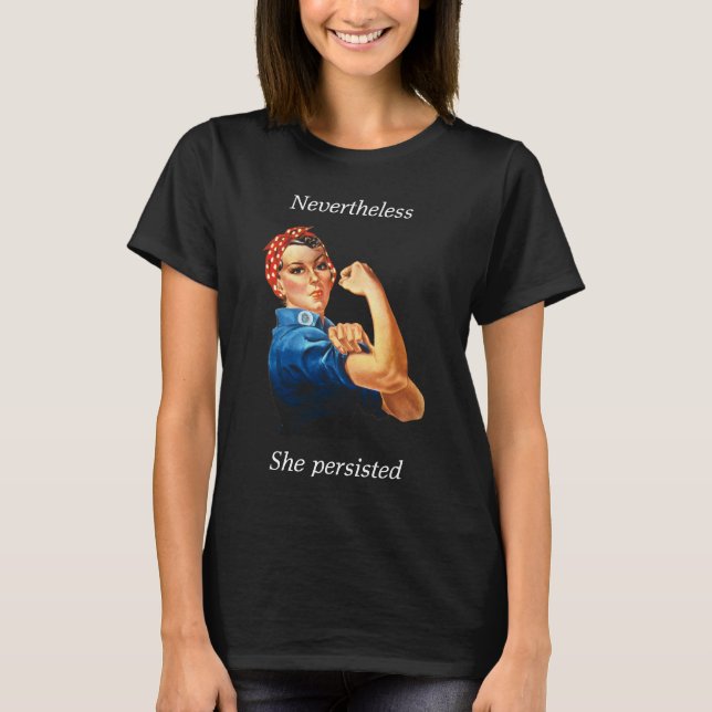 "Ela Persiste" T-Shirt Ajustado relaxado - (Frente)
