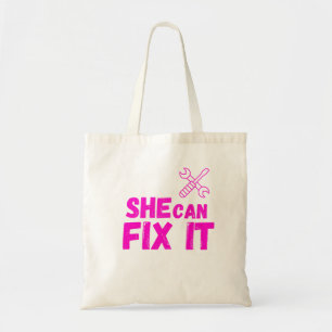 Ela Pode Consertar Design de Bolsa Tote Feminist