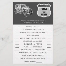 Ela Preferencialmente Cartão De Jogo De Chá De Car