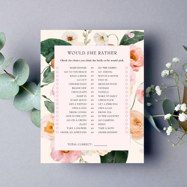 Ela Preferencialmente? | Chá de panela Floral de P (Criador carregado)