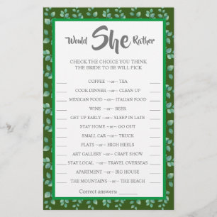 Ela Preferencialmente O Cartão De Jogo Eucalyptus