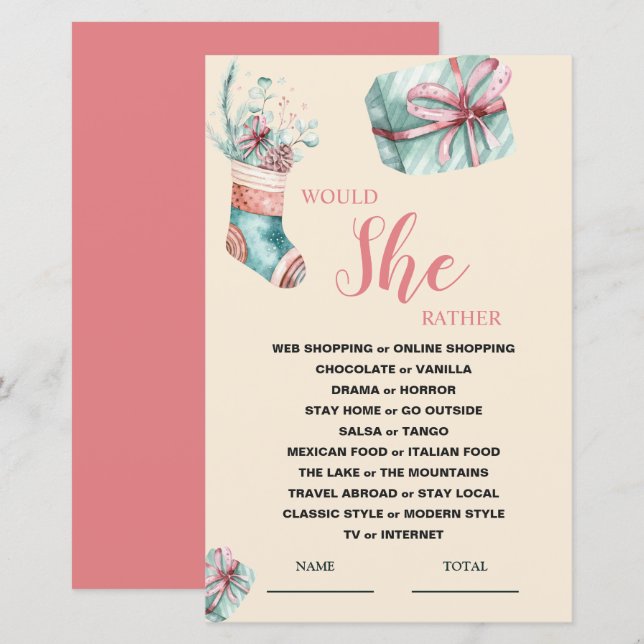 Ela Preferencialmente O Jogo De Noite De Parada? (Frente/Verso)