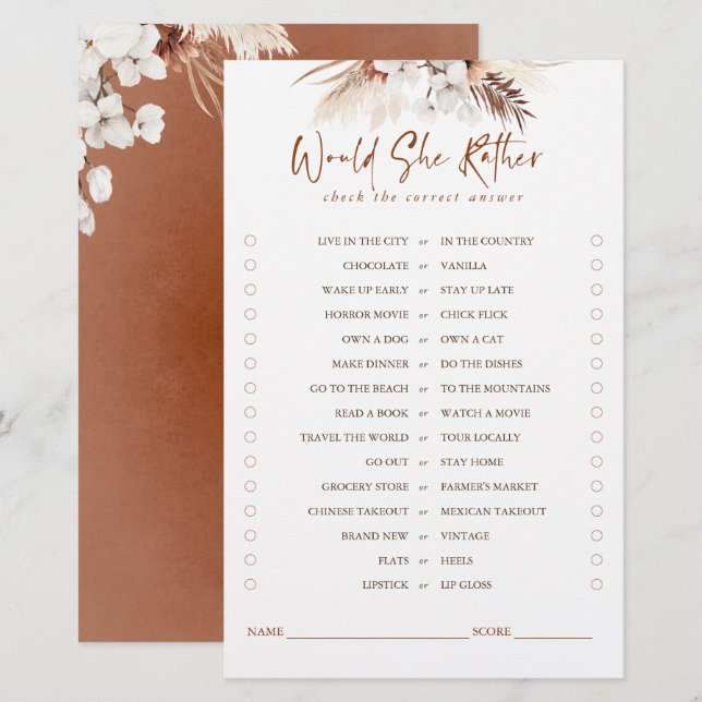 Ela Preferencialmente Terracotta Um Jogo De Brida  (Frente/Verso)