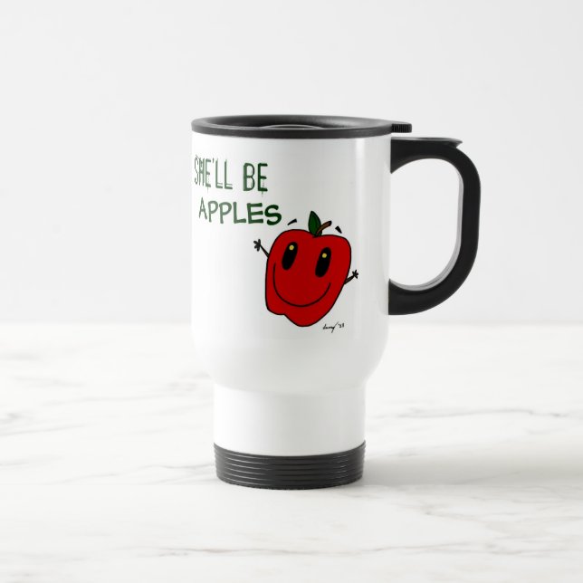ELA SERÁ Caneca de viagem DE MAÇÃS (Direita)