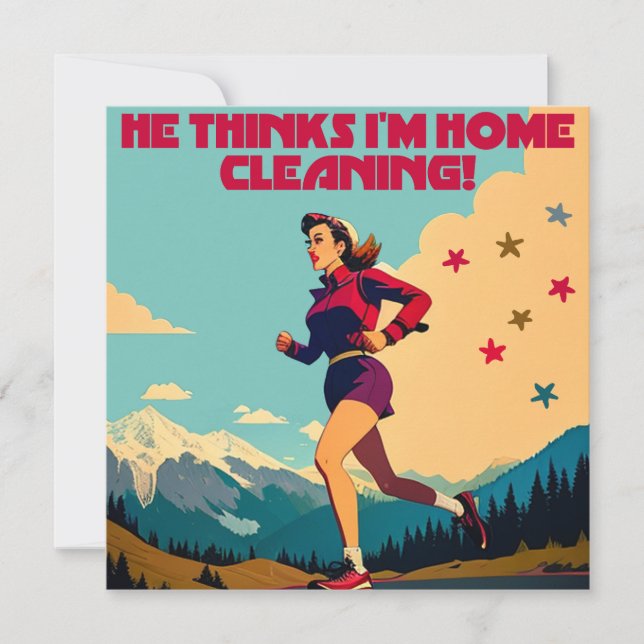 Ele acha que estou em casa limpando Sassy Runner (Frente)