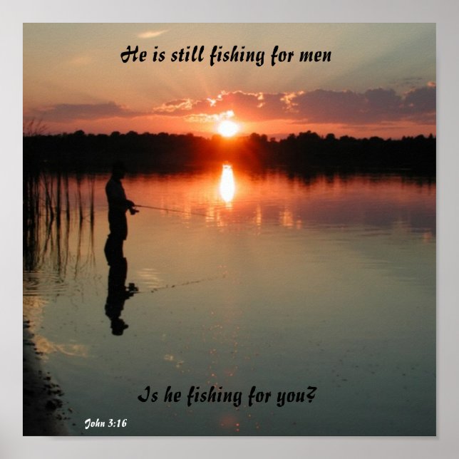 Ele ainda está pescando Poster (Frente)