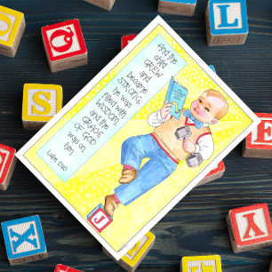 Ele Crecou em Força & Graça Cartão Postal Inspirad